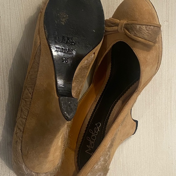 Maloles Anthropologie Suede Leather Pumps 38 7 - Picture 7 of 8